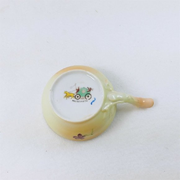 Trinket Dish with Lid Hal Sey Fifth Japan Porcelain Hand Painted Pastel Floral - Picture 5 of 8